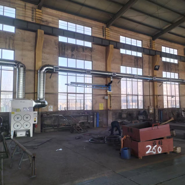 河北某大型鐵塔生產(chǎn)企業(yè)焊接煙塵整體除塵系統(tǒng)