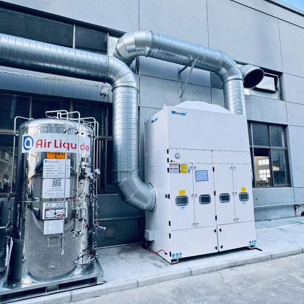 上海某電力設(shè)備公司除塵項(xiàng)目安裝完成